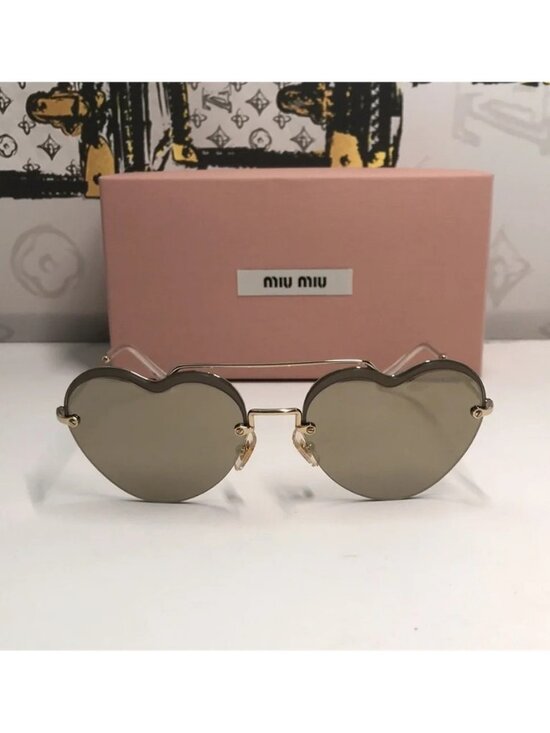 New - Miu Miu™ Core Collection MU 62US ZVN1C0 58 - Pale Gold main image 5